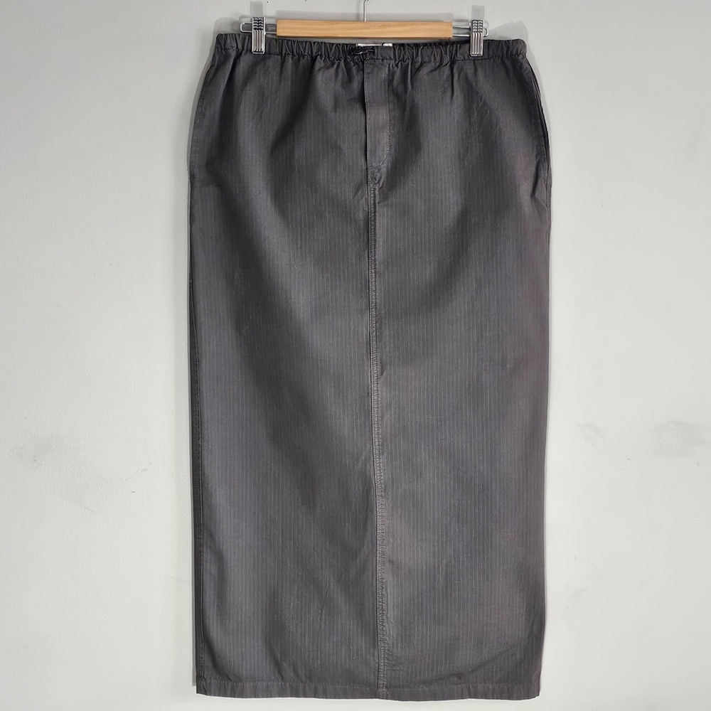 ZARA Hi-Tech Drawstring Grey Cargo Maxi Skirt Size Large NWT - Picture 2 of 10